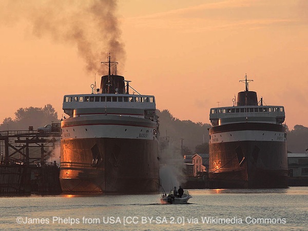 SS Badger on Lake Michigan