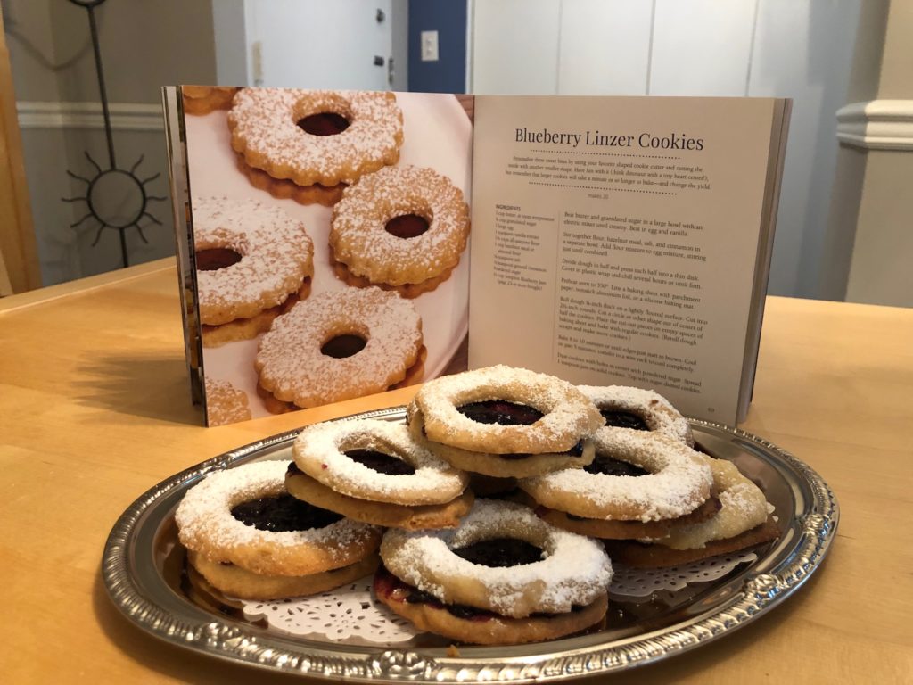 Blueberry Linzer cookies