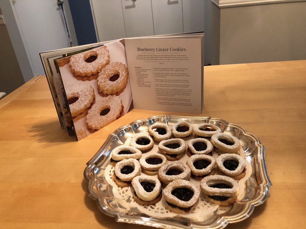 Blueberry Linzer Cookies