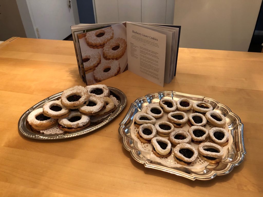 Blueberry Linzer Cookies