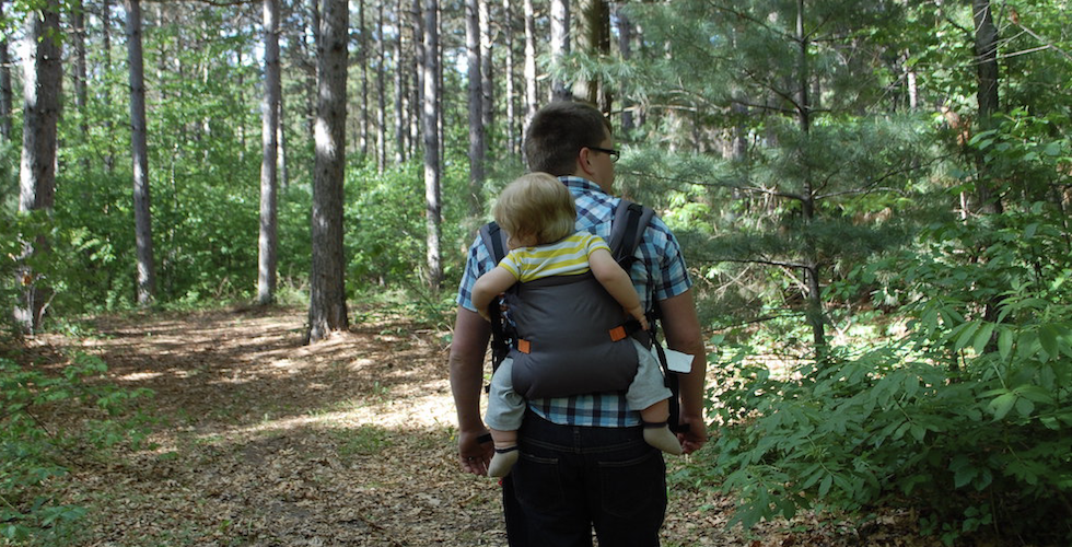 Hiking with kids banner