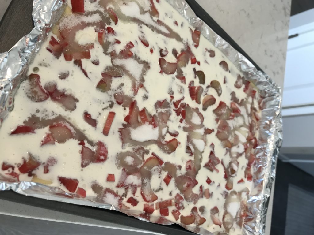 Rhubarb Custard Cake
