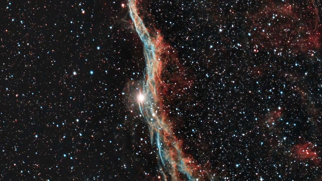 Veil Nebula from Mike Lynch's Stars guidebook.