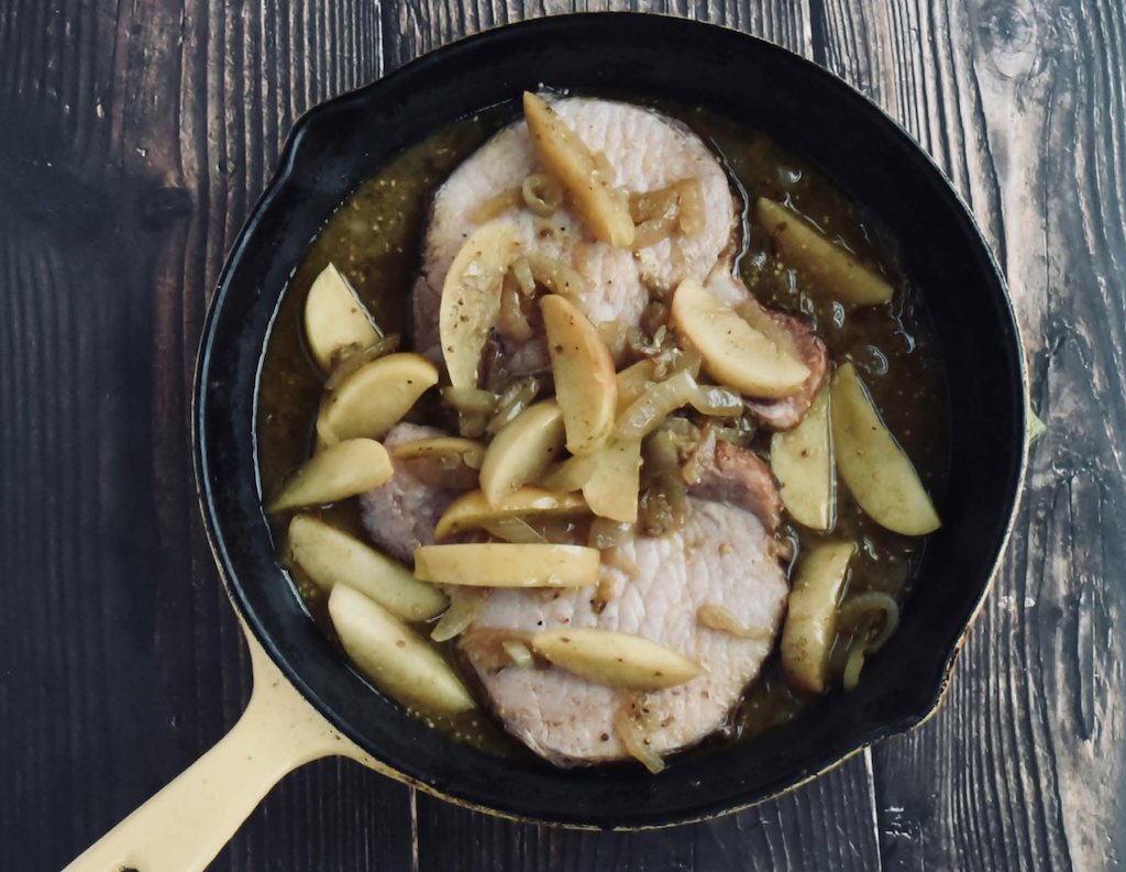 Smoked Pork Chops and Apple Skillet Recipe